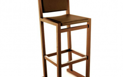 Барный стул на деревянном каркасе