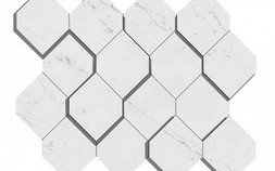 Carrara Pure Mosaico Esagono 3D AS4A