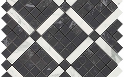 Noir Mix Diagonal Mosaic (Noir+Statuario Select) 9MVH