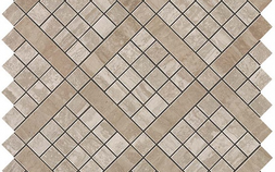 Travertino Silver Diagonal Mosaic 9MVB