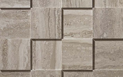 Travertino Silver Mosaico 3D Рельефная, для стен ADP9
