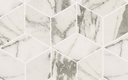 Statuario Select Mosaico Esagono Lappato Полуполированная ADVK