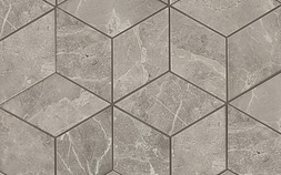 Grey Fleury Mosaico Esagono Lappato Полуполированная ADVO