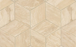 Travertino Alabastrino Mosaico Esagono Lappato Полуполированная ADVL