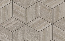 Travertino Silver Mosaico Esagono Lappato Полуполированная ADVN