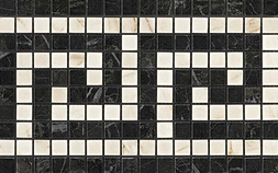 Мозаичный бордюр Noir/Cremo Greca Mosaico ADRJ