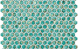 Декор Turquoise Hexagon Gold 6DHT