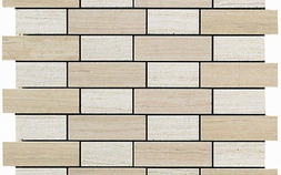 Travertino Almond + White Mosaico Fabric ASOG