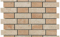 Jerusalem Ivory + Bourgogne Sand Mosaico Fabric ASOH
